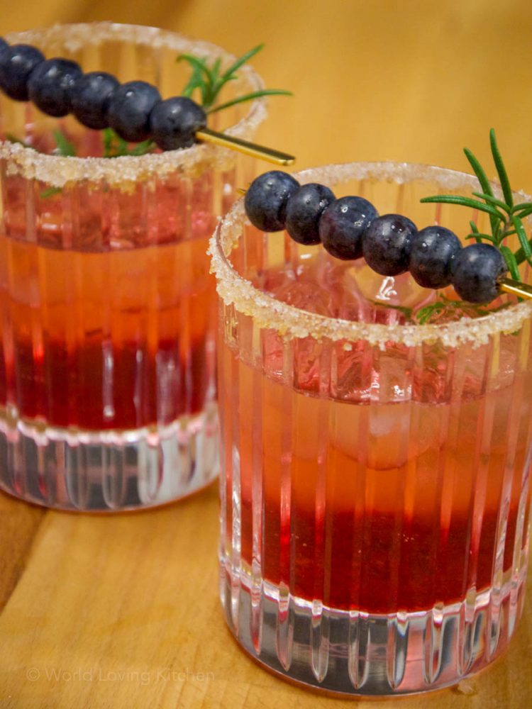 Blueberry Gin & Tonic with Rosemary World Loving Kitchen