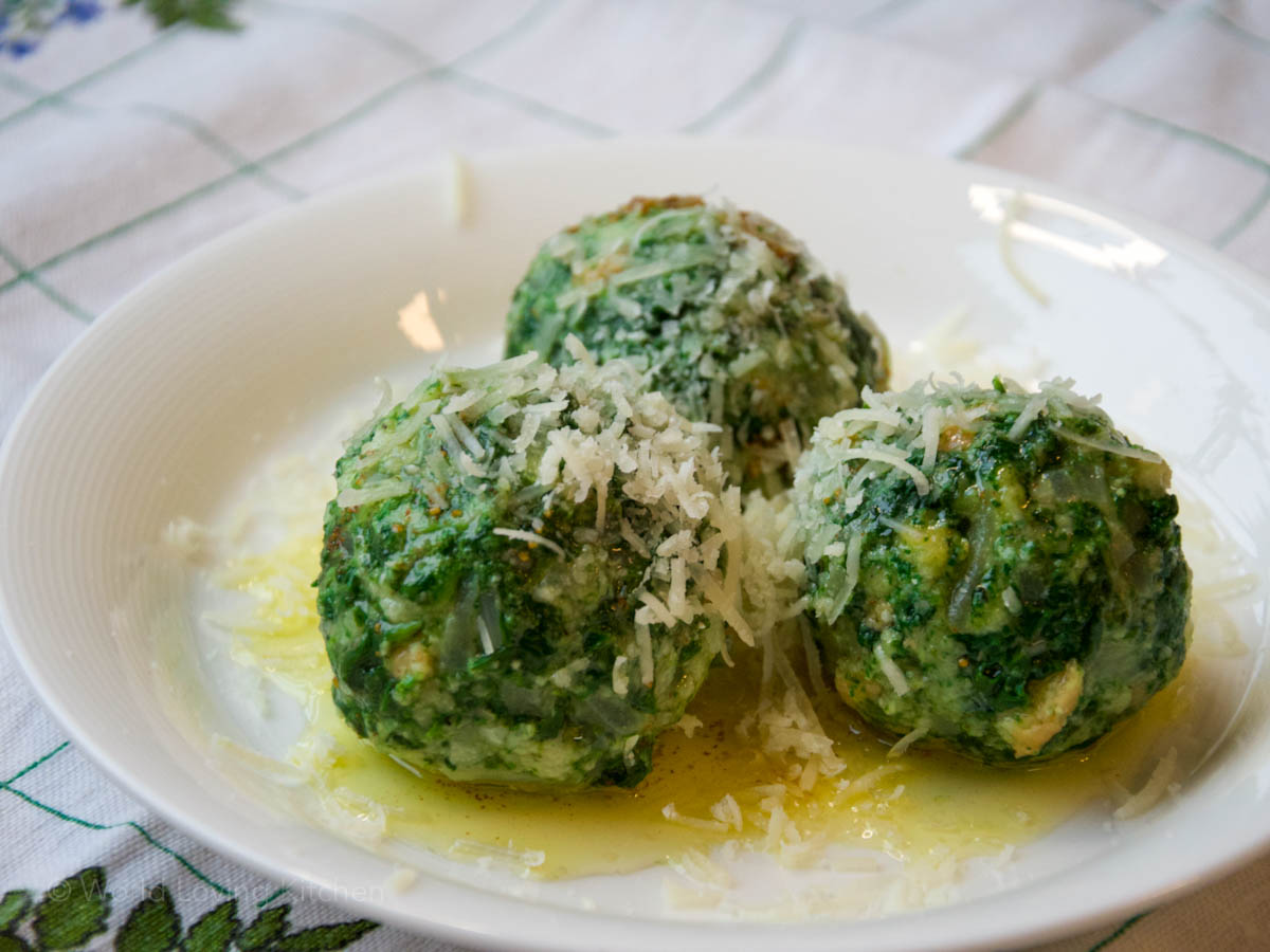 Spinach Dumplings With Parmesan