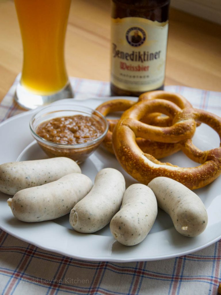 Traditional Bavarian Weißwürste and Soft Pretzels /// Bayerische Weißwürste mit Brezeln